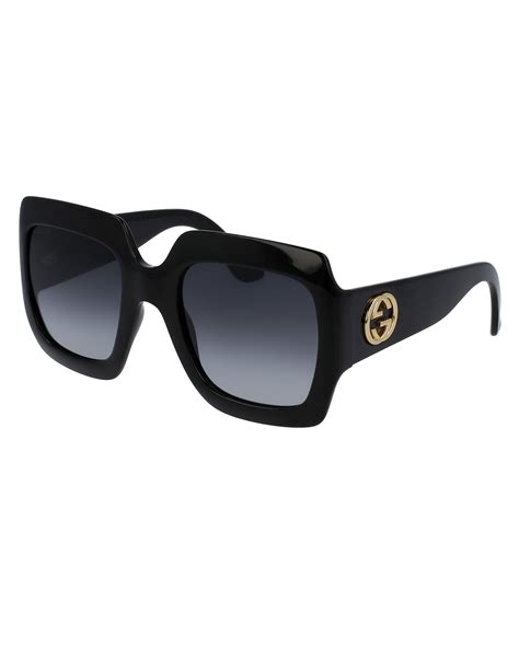 gucci men's glasses black|gucci oversized square sunglasses black.